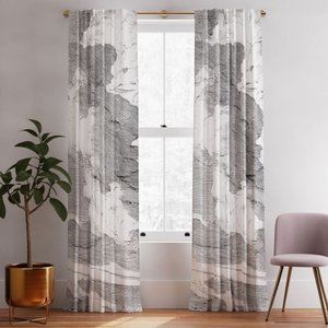 BRAND NEW: West Elm Cotton Canvas Etched Cloud Curtains (Set of 2)